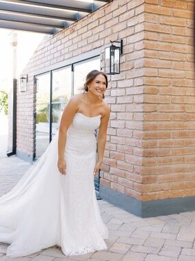 Strapless Ivory Beaded Wedding Gown